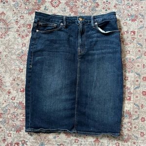 Good American High Rise Denim Pencil Skirt -16